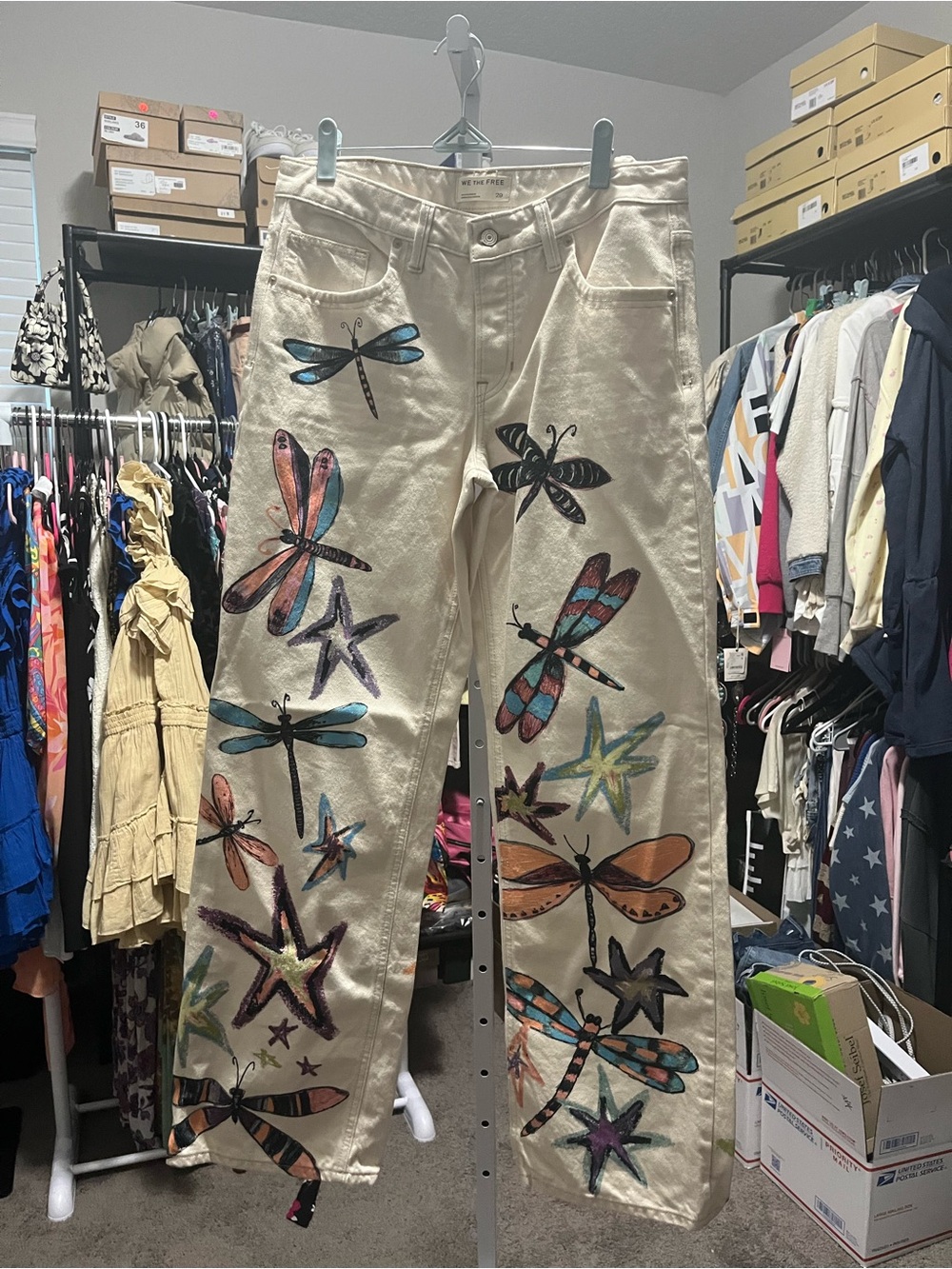 Free People Tennessee Low Rise Illusions jeans Size 29 - Picture 3 of 6